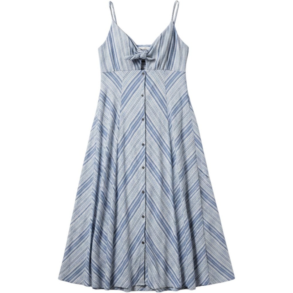 WOMENS XHILIRATION SUNDRESS MAXI STRIPED BLUE / WHITE LARGE